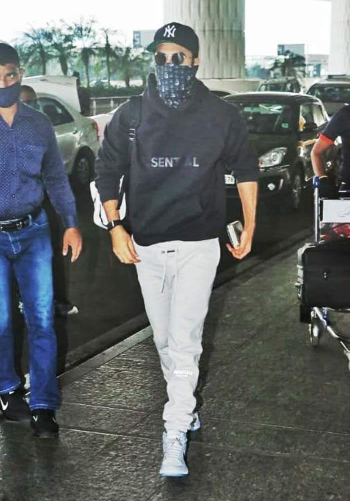 Ranbir Kapoor swears by a hoodie and fresh kicks for his airport OOTD