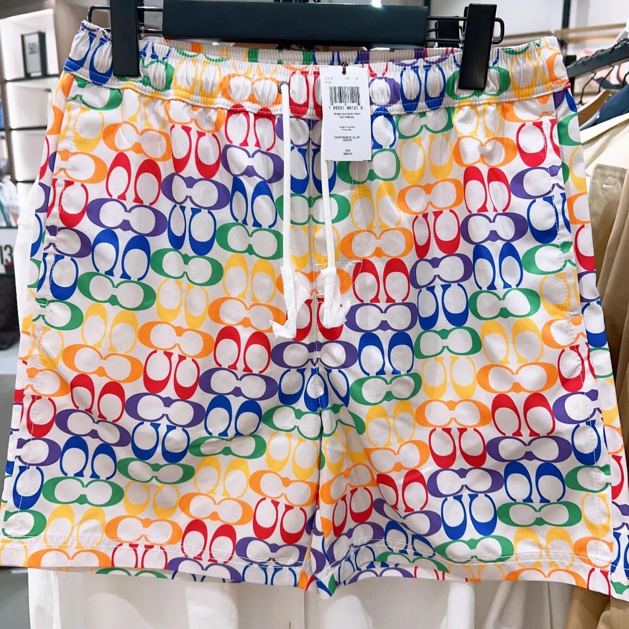 Coach Coach Men's Rainbow Signature Swim Trunks Grailed