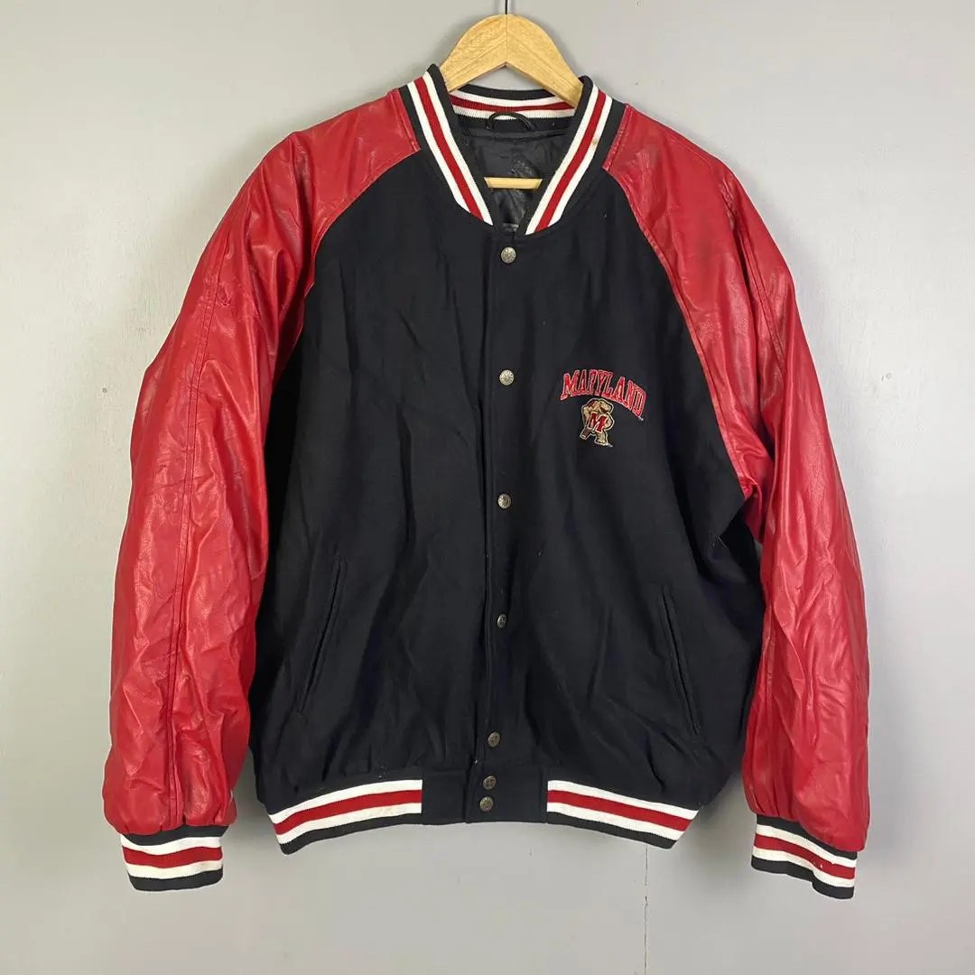 Vintage MARYLAND TERPS STEVE AND BARRYS VARSITY JACKET Grailed