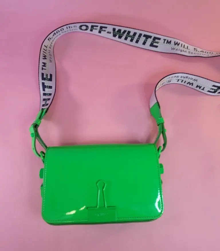 OffWhite Offwhite highlighter green small binder clip bag Grailed