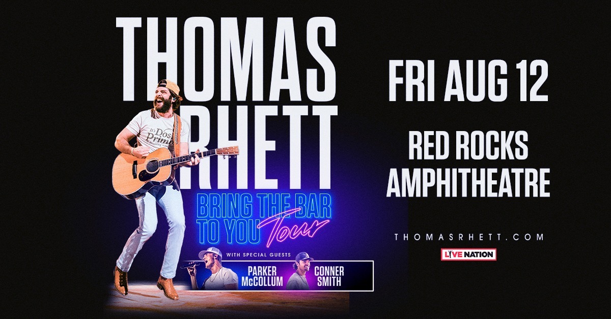 Thomas Rhett Shuttle To Red Rocks August 12, 2022 CID Colorado