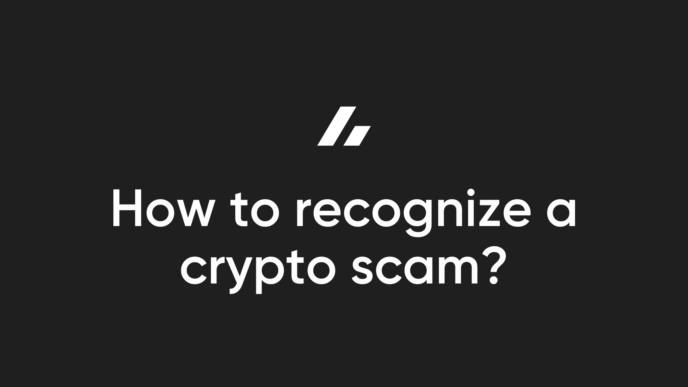 Hoe herken je een crypto scam?