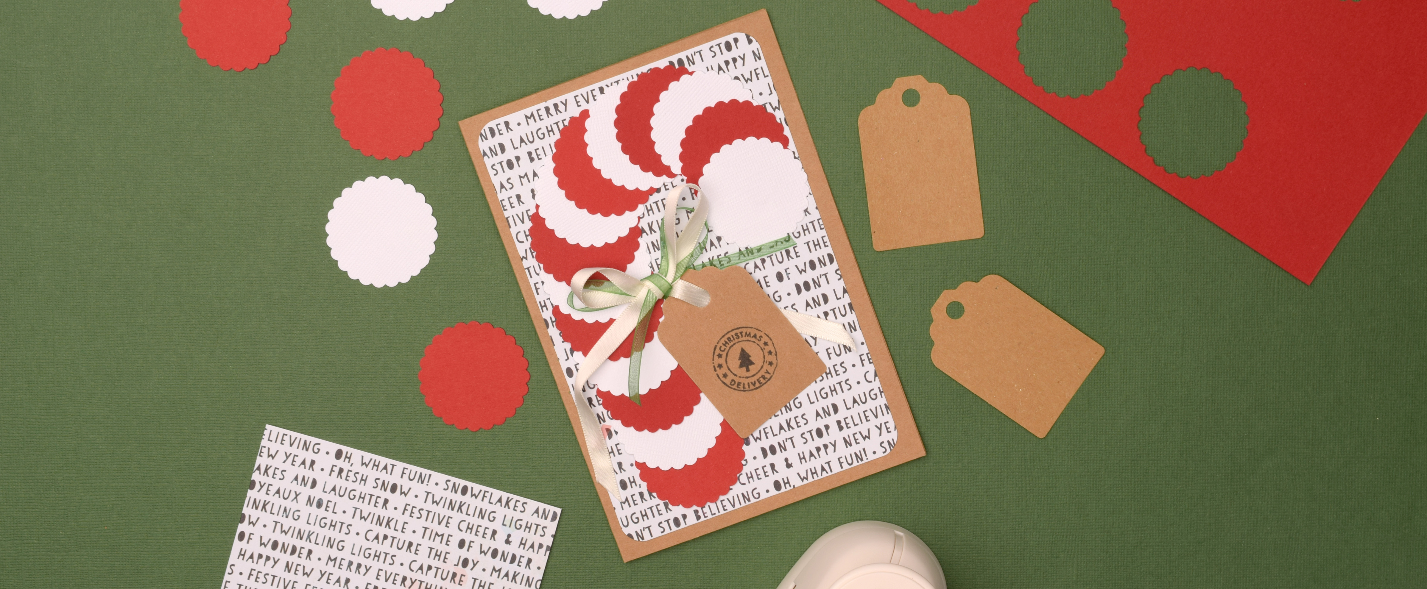 Making a Christmas Card with a Candy Cane Vaessen Creative