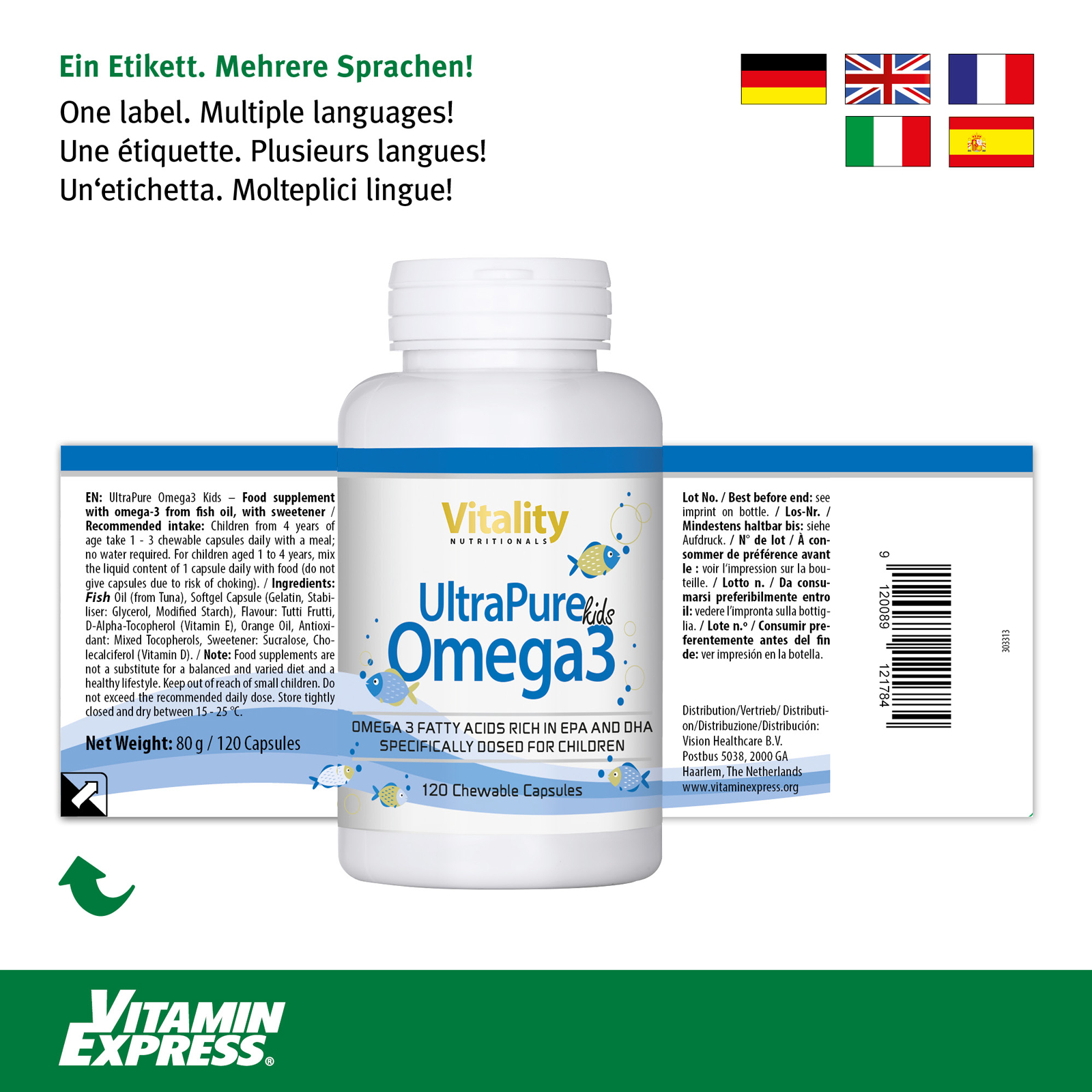 Ordina UltraPure Omega 3 kids VitaminExpress