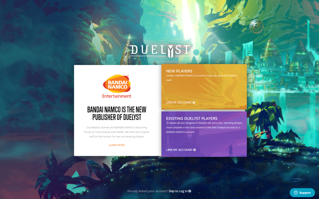 Account Linking Bandai Namco Entertainment Inc.