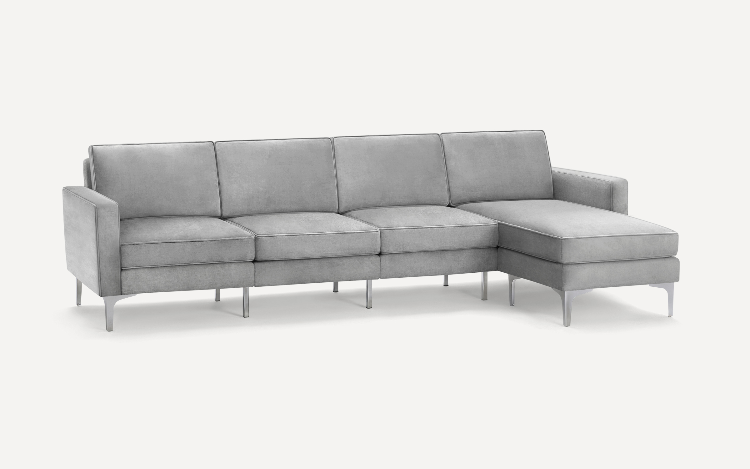 Nomad Velvet King Sofa with Chaise Burrow