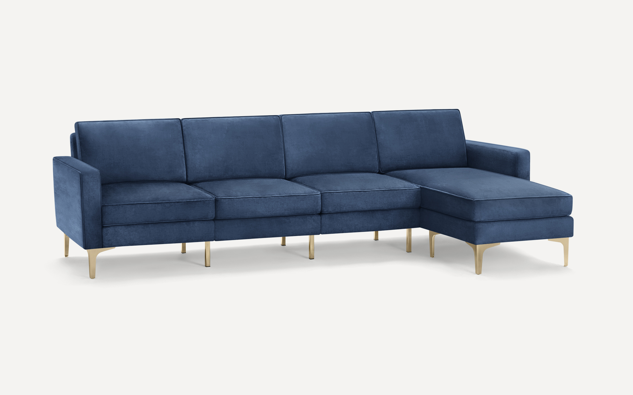 Nomad Velvet King Sofa with Chaise Burrow