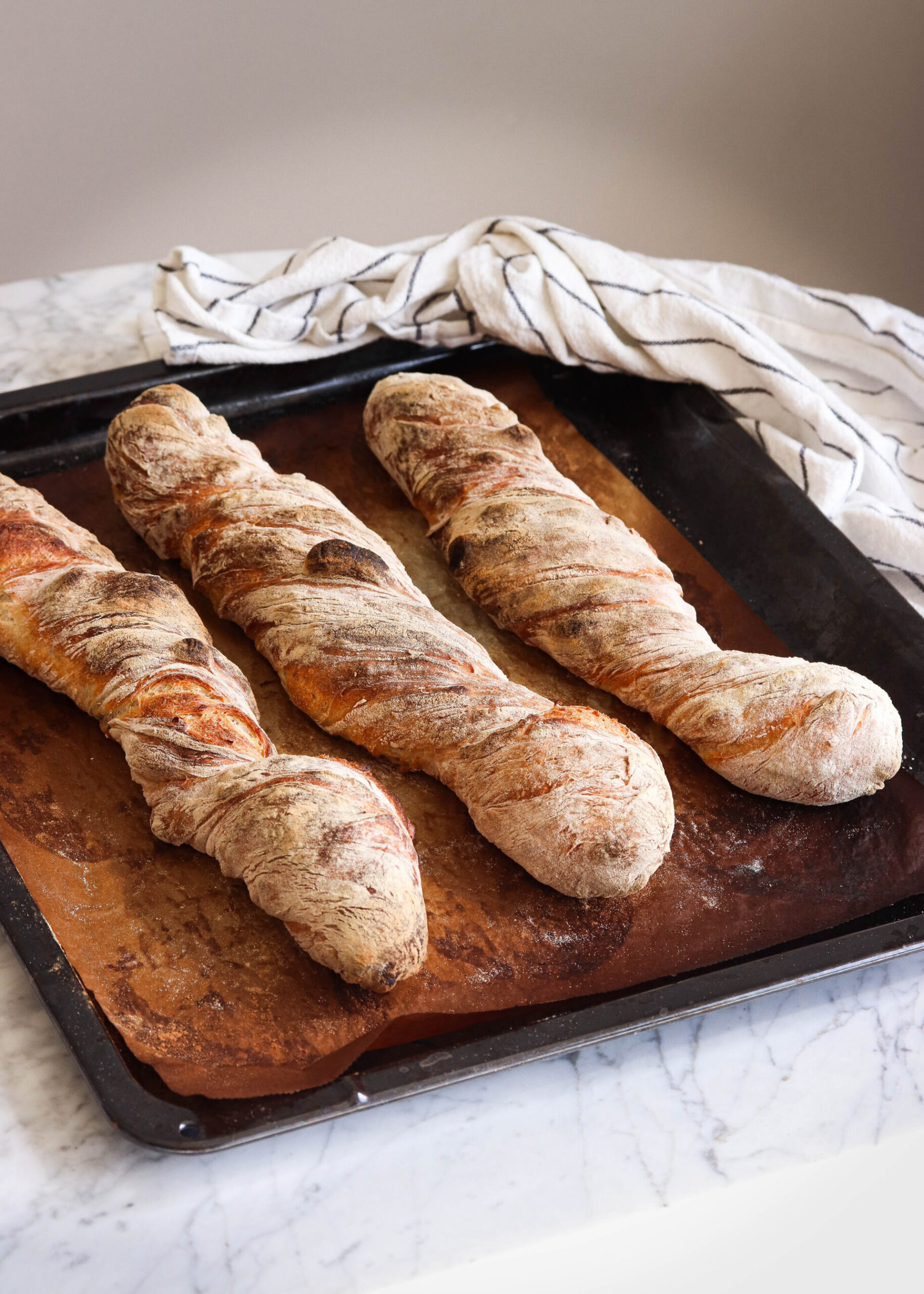 Bakery quality yet Super Easy Sourdough Baguette Hanna's