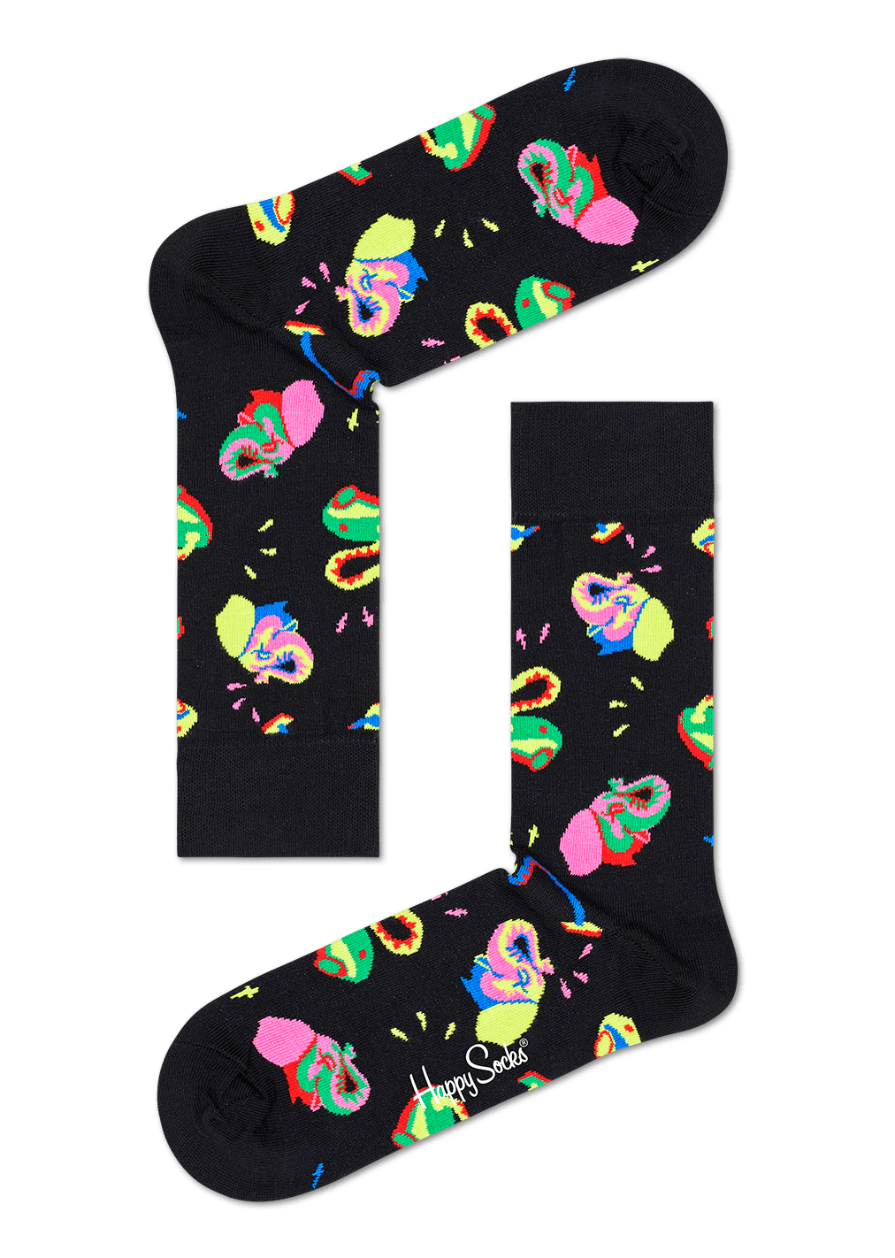 Black Sock Clean Elephant Happy Socks US