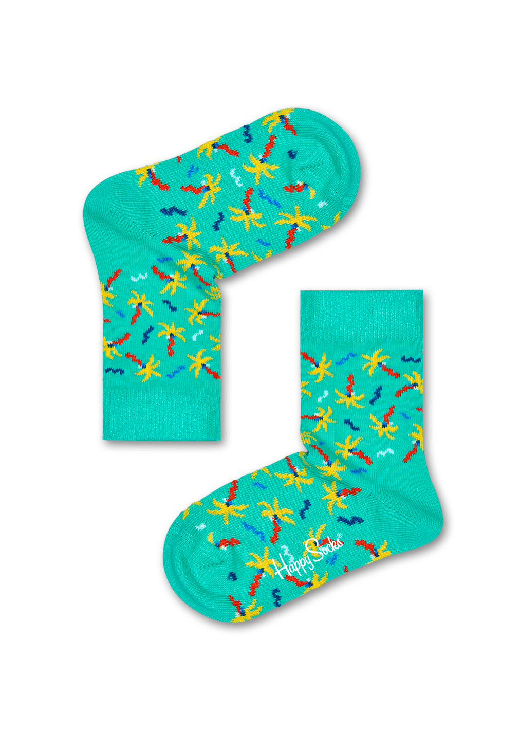 Confetti Palm Socks, Black Kids Happy Socks US