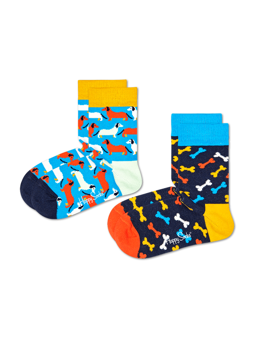 Organic Cotton Sock For Kids 2pc Dog Happy Socks US