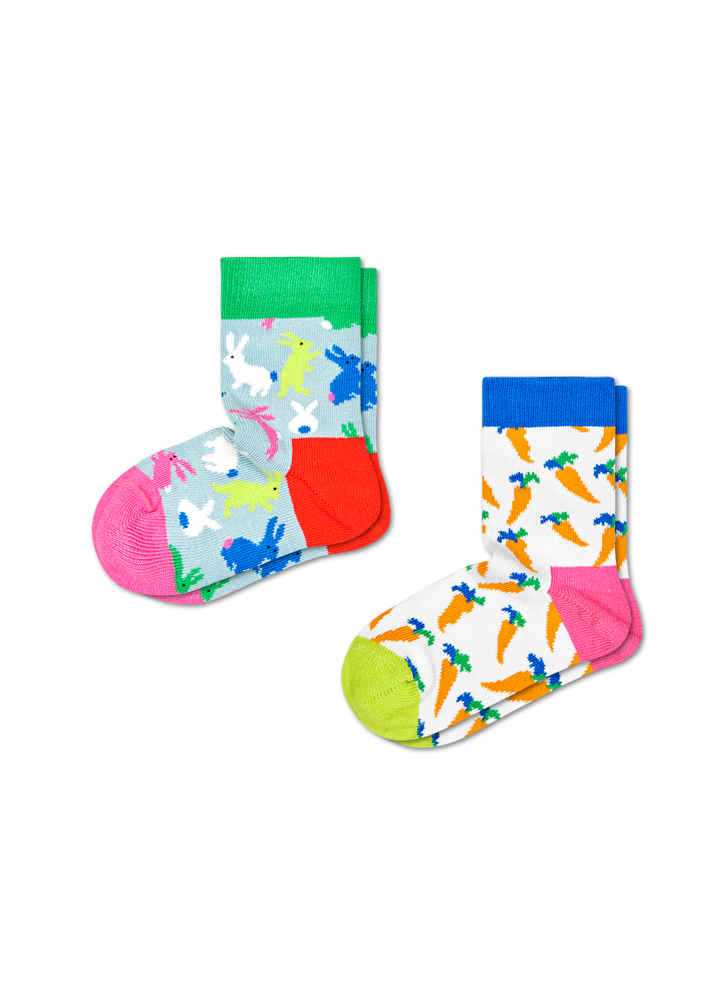 Organic Cotton Sock For Kids 2pc Rainbow Smile Happy Socks US