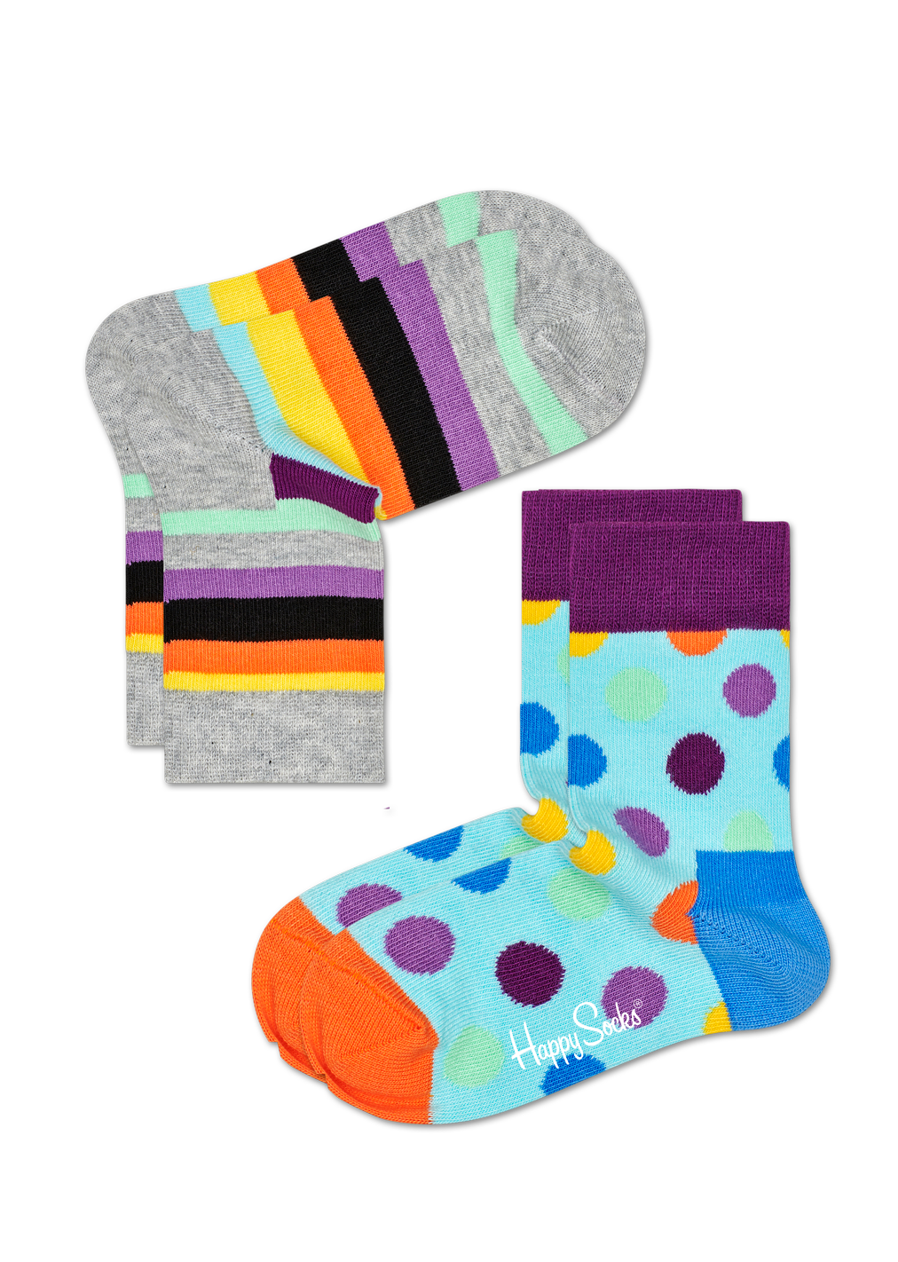Kids 2Pack Stripe Socks Happy Socks US