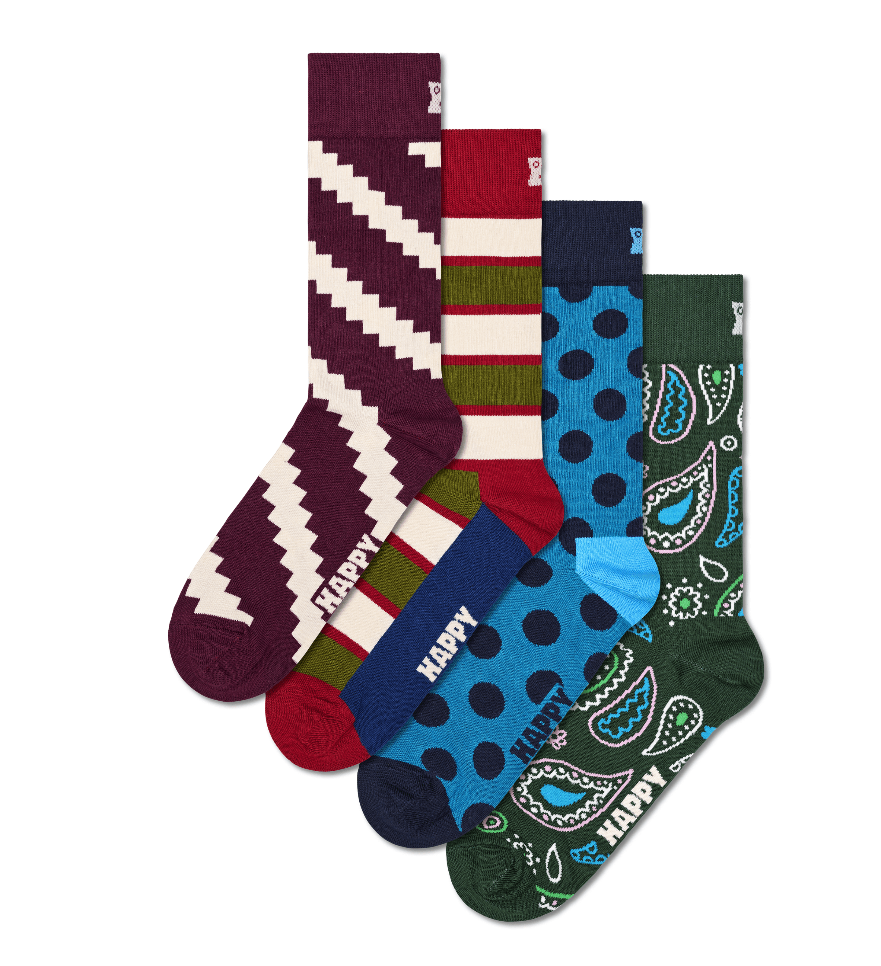4Pack New Vintage Crew Socks Gift Set Happy Socks US
