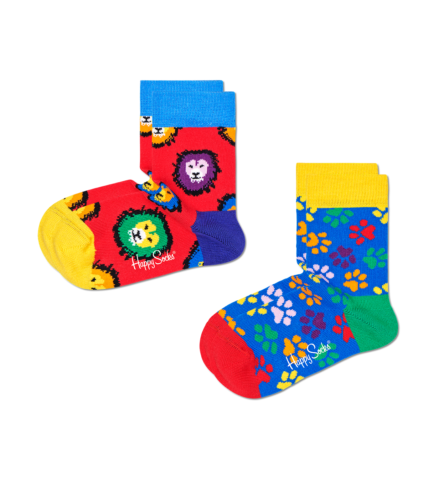 Kids 2Pack Lion & Paw Sock Happy Socks US