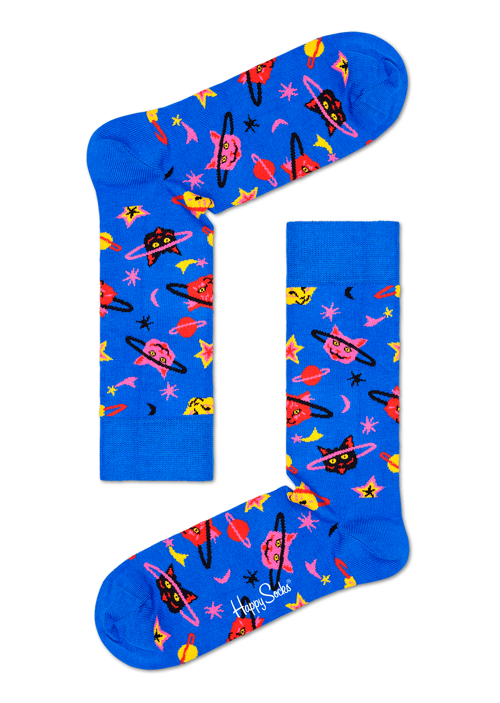 Blue Sock Space Cat Happy Socks US