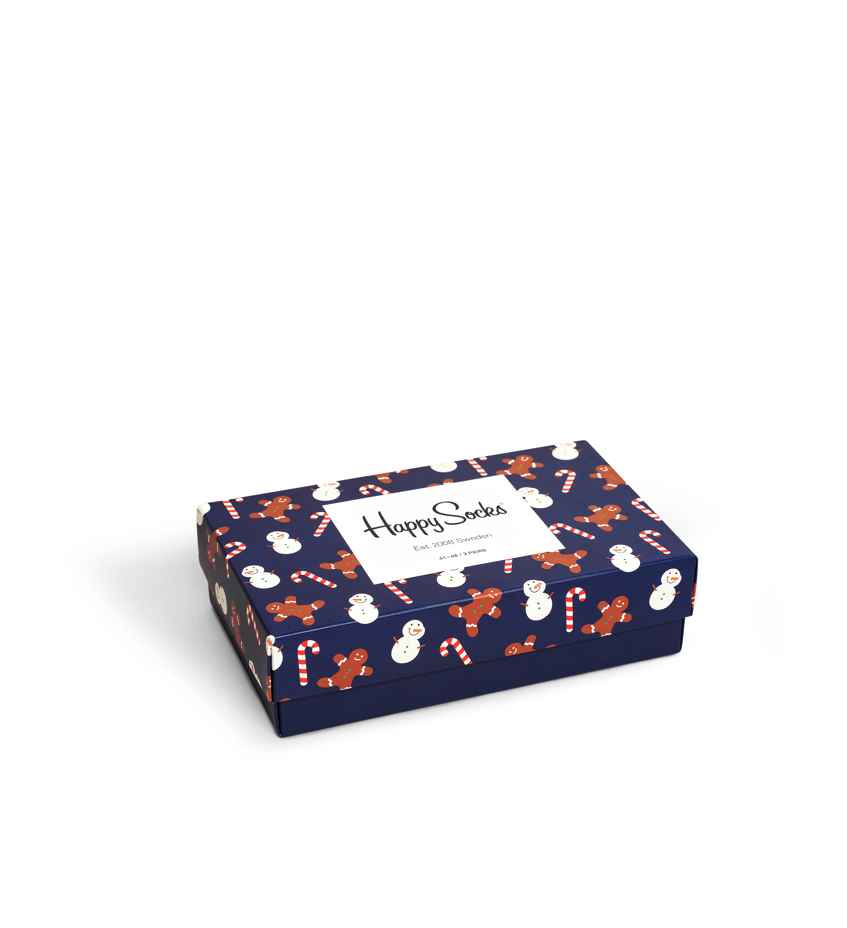 Navy 3-Pack Gingerbread Gift Box | Happy Socks Gl
