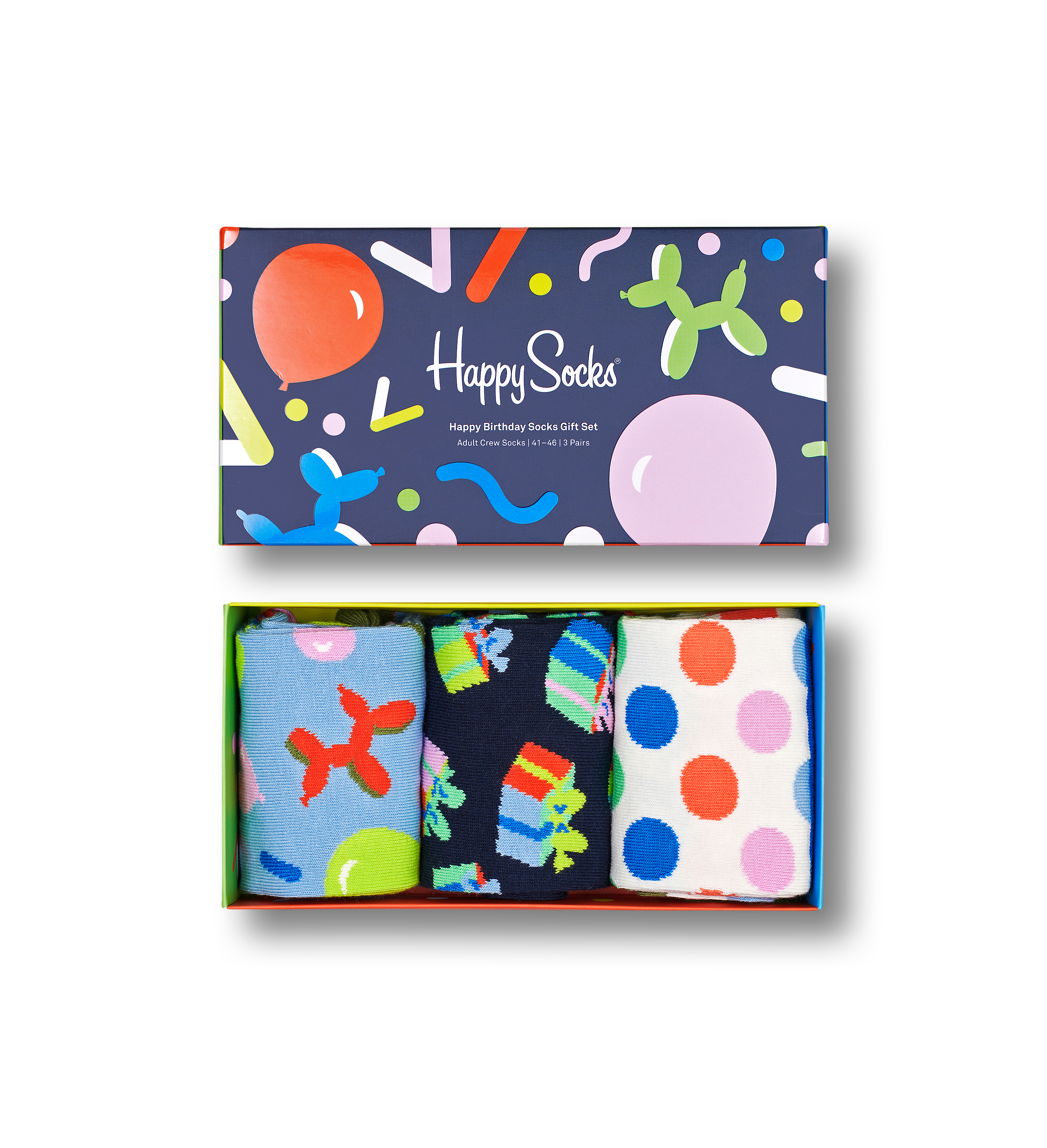 Happy Birthday Socks Gift Set 3Pc | Happy Socks Uk