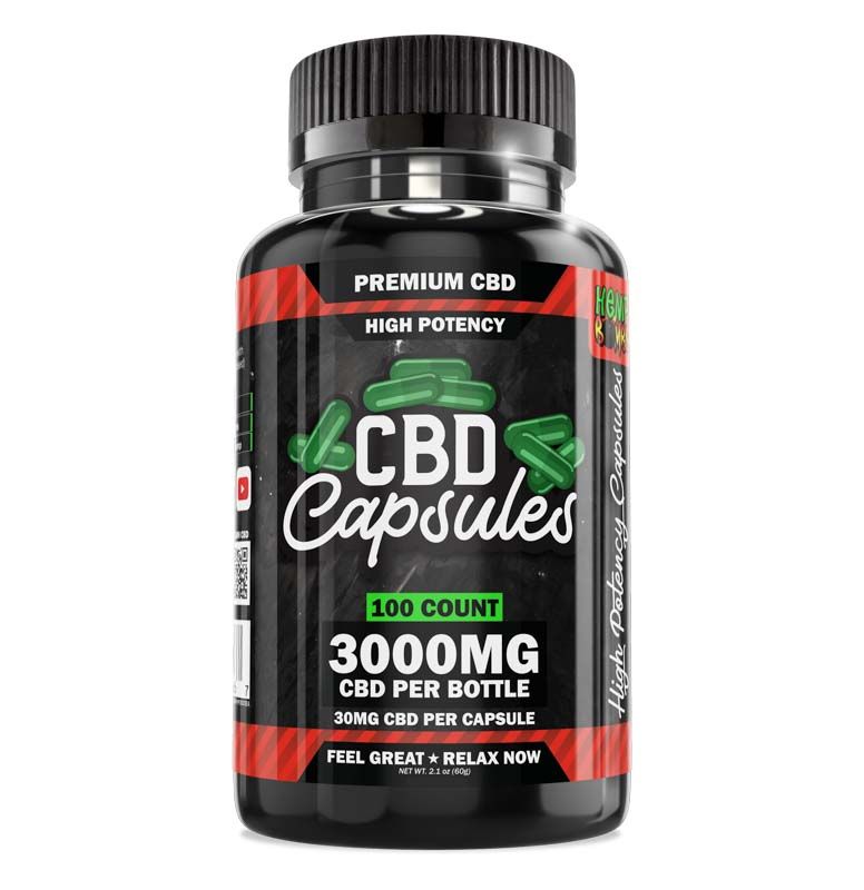 100Count High Potency CBD Capsules Hemp Bombs
