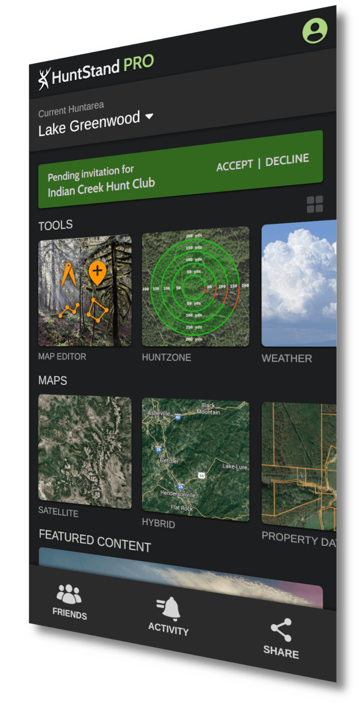HuntStand Stand Sharing and Group Hunt Areas