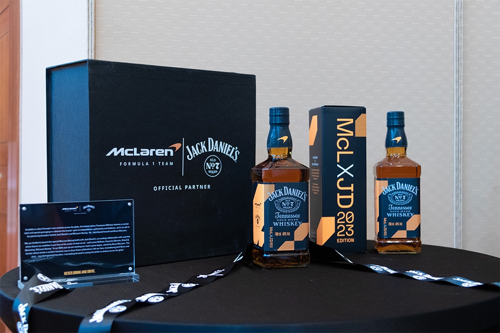 McLaren and Jack Daniel's launch limited edition bottle Sgcarmart