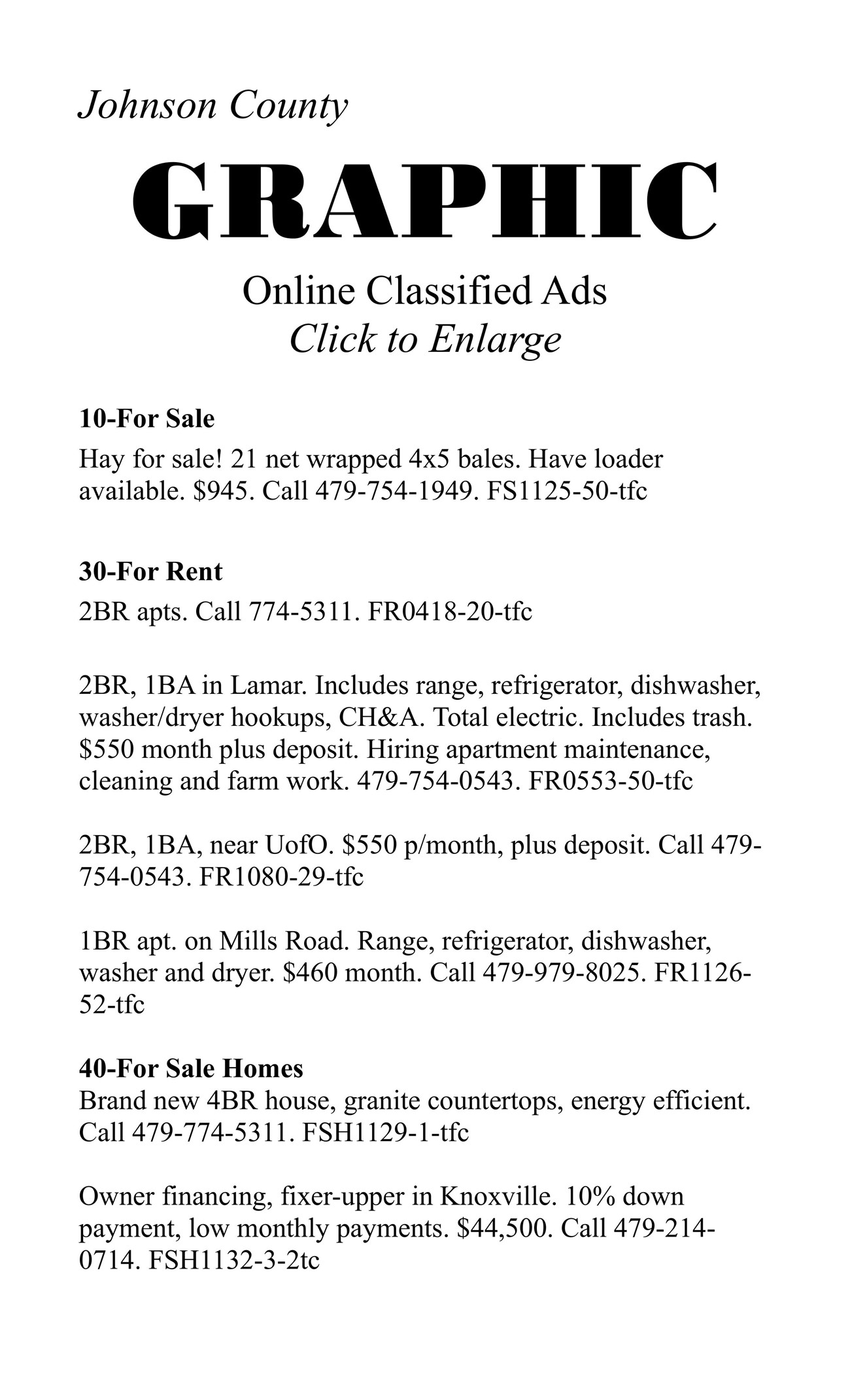 Graphic Classifieds