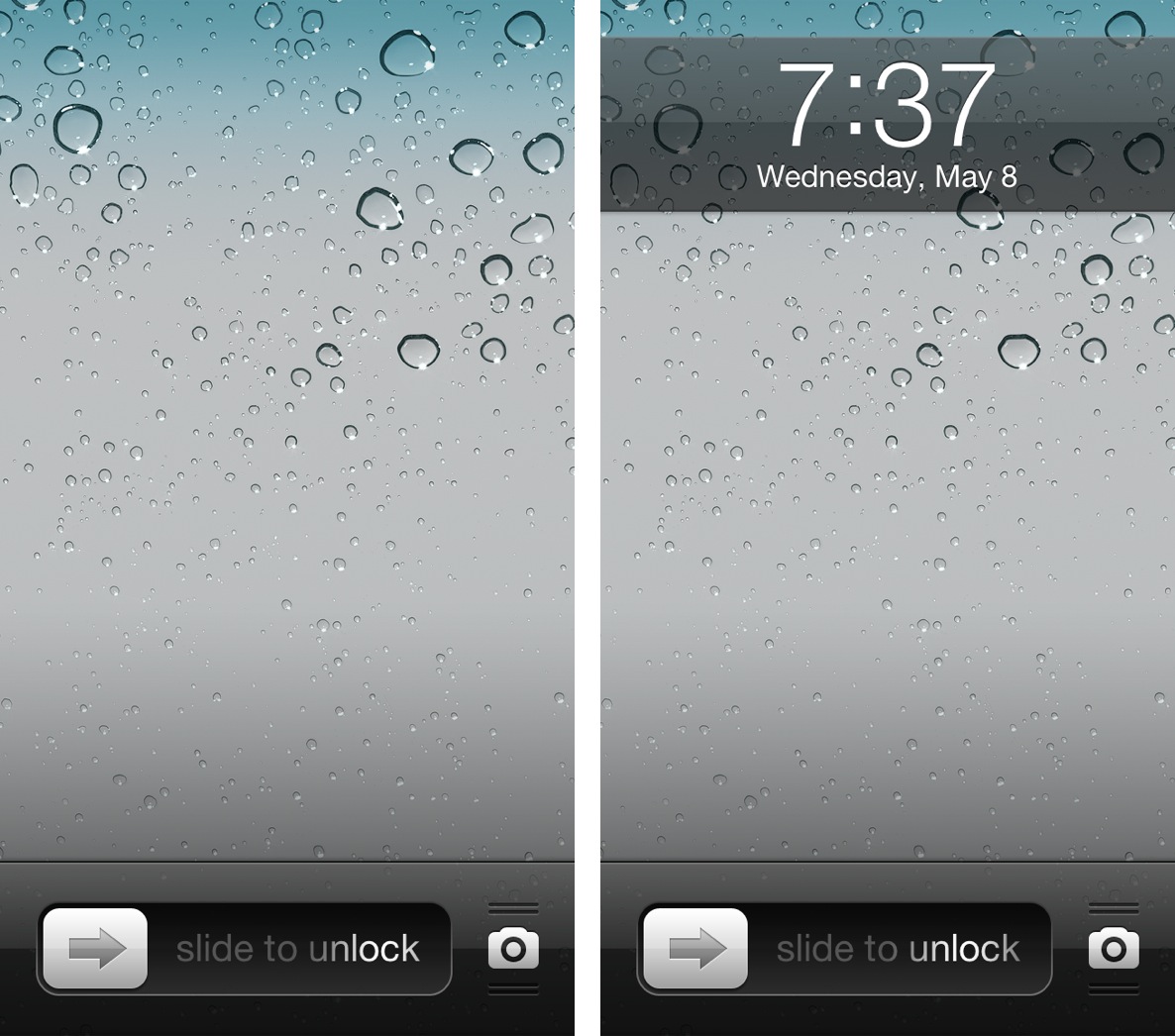 How to hide the status bar on the Lock screen
