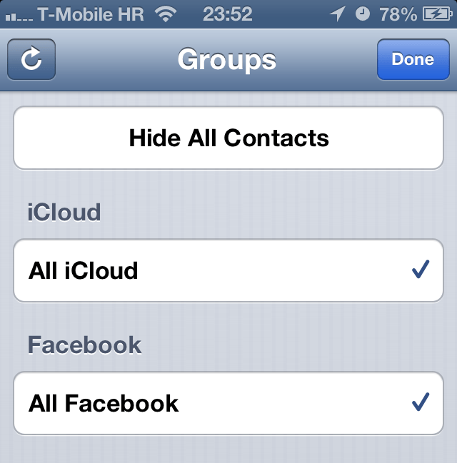 iOS 6 (Facebook, Contacts sync 002)