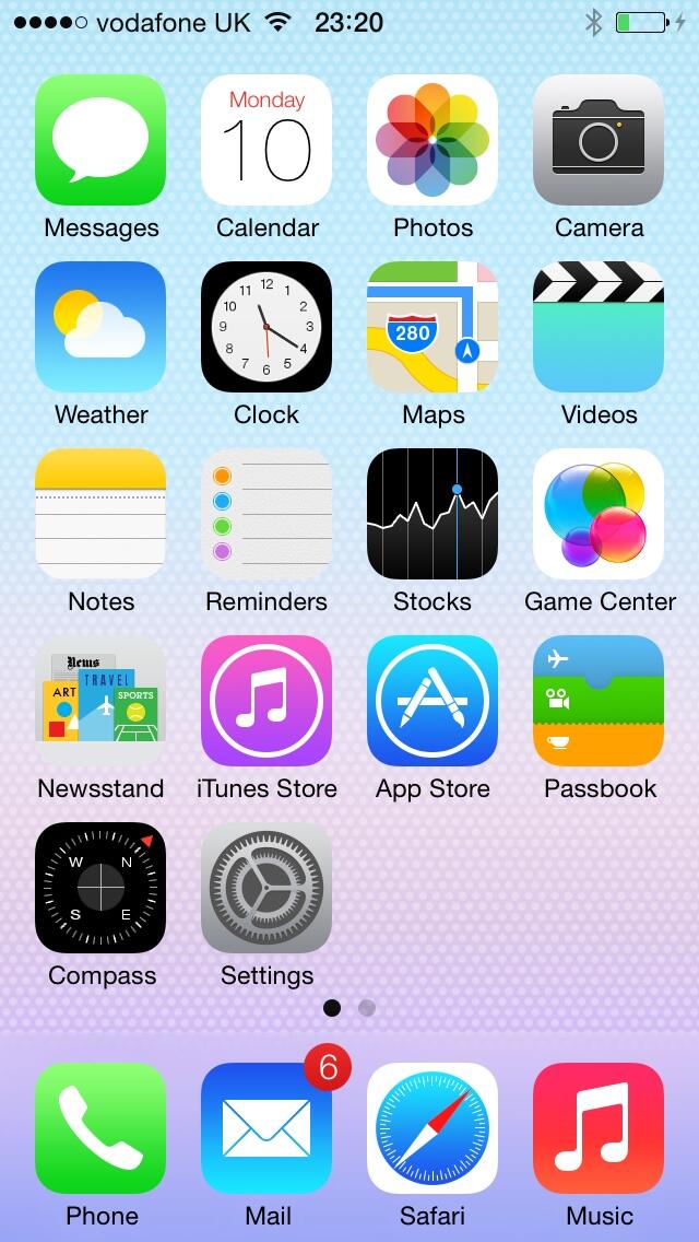 iOS 7 (Home screen)