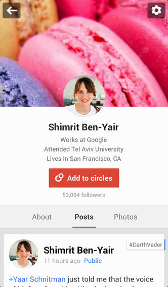 Google Plus 4.5 for iOS (iPhone screenshot 002)