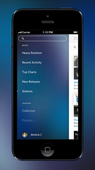 Rdio 2.3.3. for iOS (iPhone screenshot 001)