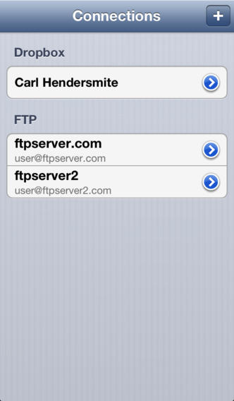 Remote File Manager for iOS (iPhone screenshot 001)