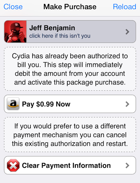 How to make Cydia purchases the easy way
