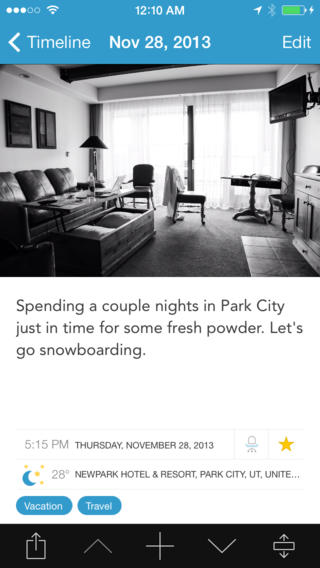 Day One 1.13 for iOS (iPhone screenshot 002)