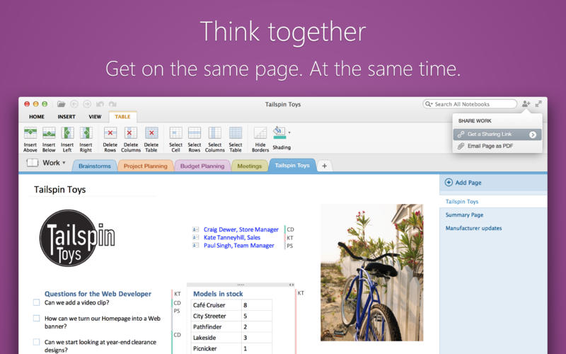 Microsoft OneNote 1.0 for Mac (screenshot 004)