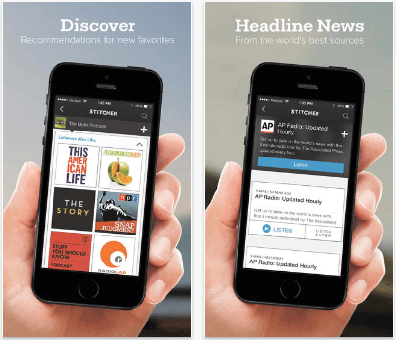 Stitcher Radio for Podcasts 6 is out with complete redesign