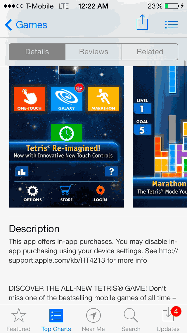 iOS 7 App Store Description