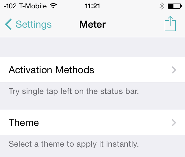 Easily theme your iPhone signal bars with 'Meter'