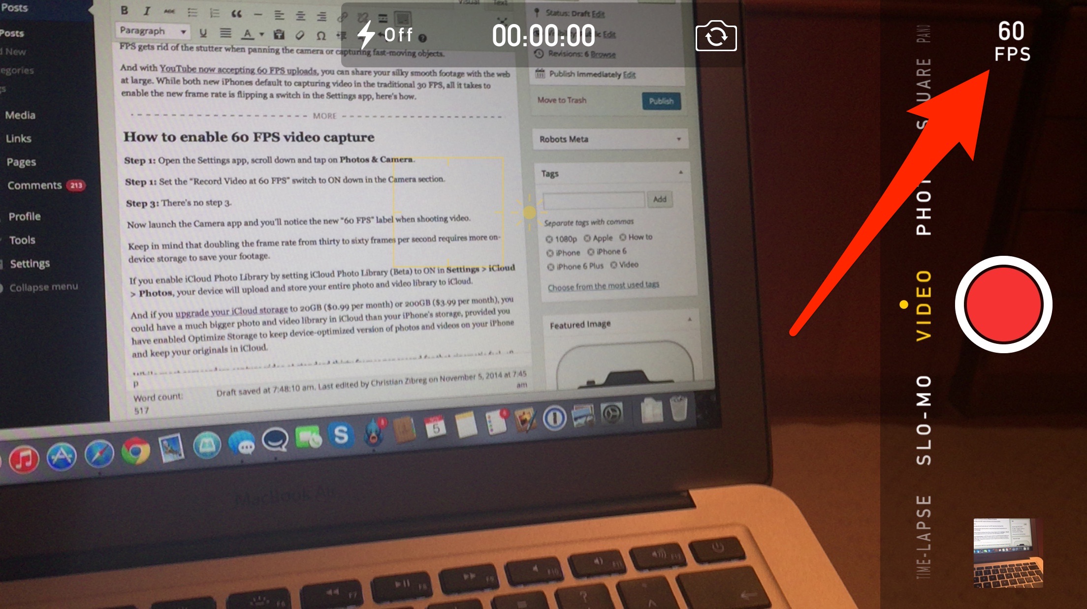 How to enable full 60 FPS video recording on iPhone 6 and iPhone 6 Plus