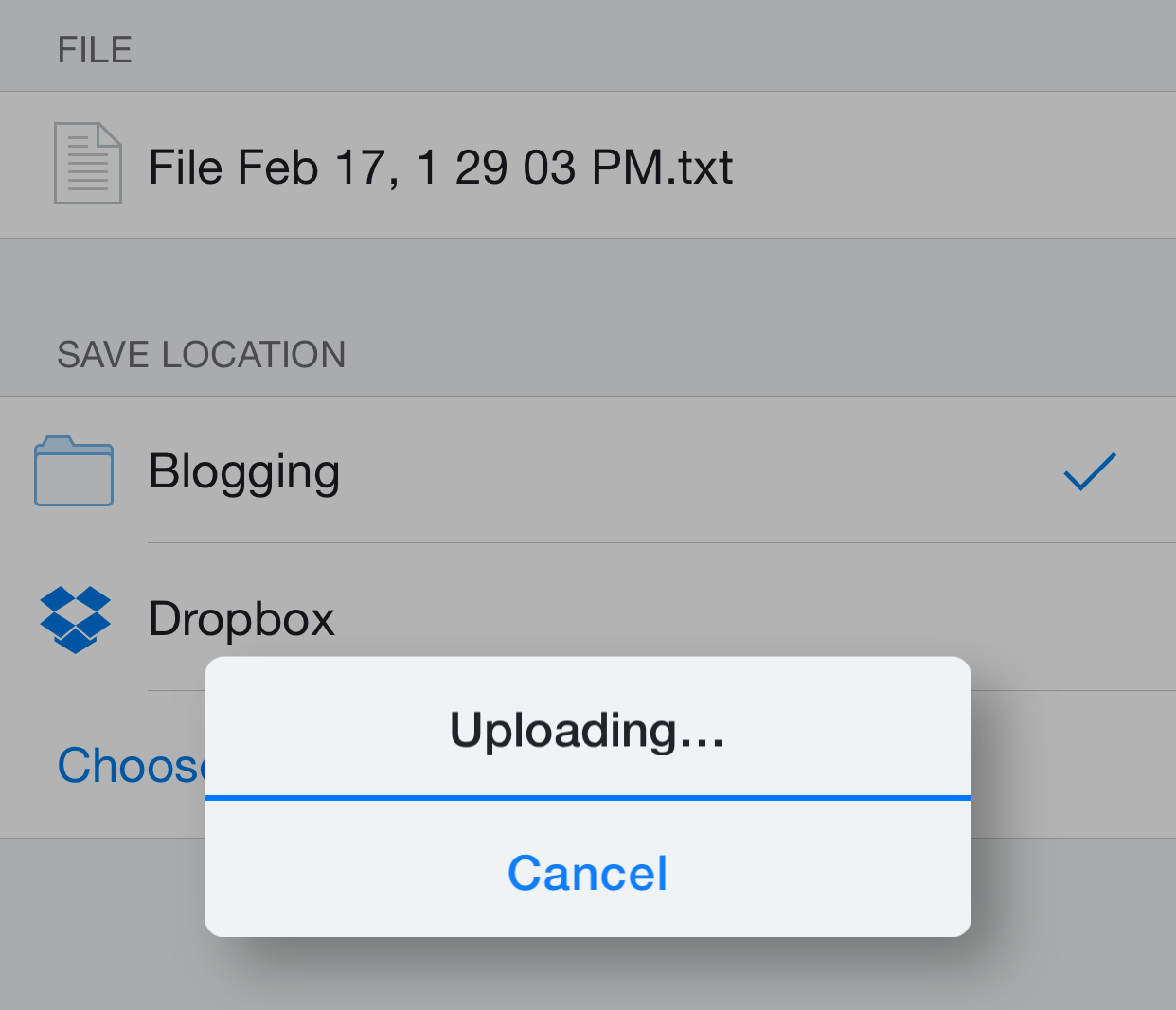 Dropbox for iOS gets a new action extension