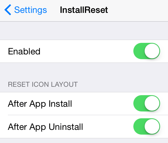 InstallReset preferences