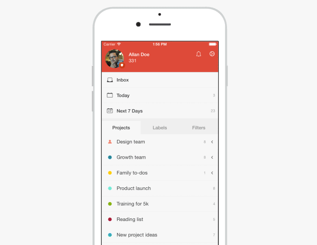 Todoist 10 for iOS themes