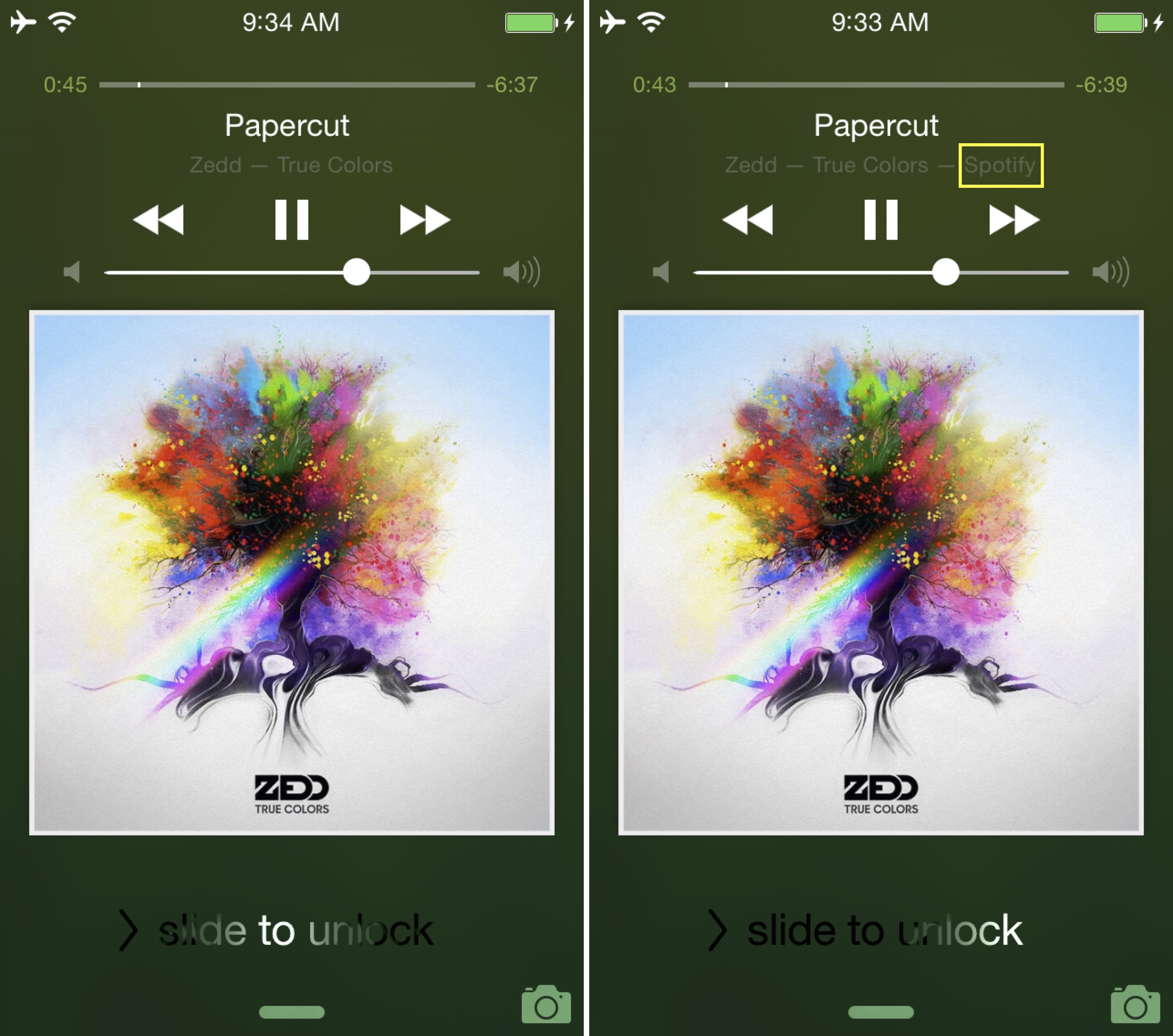 PlayingLabel Lock screen