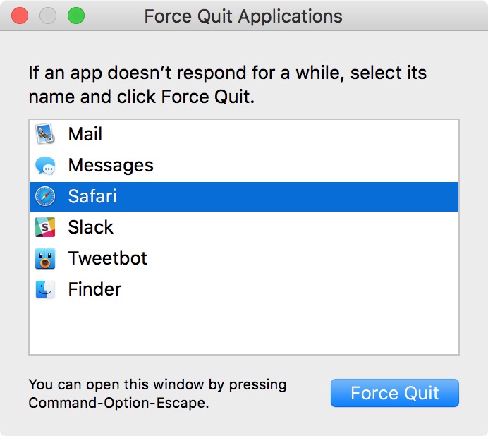 How to force quit a Mac app