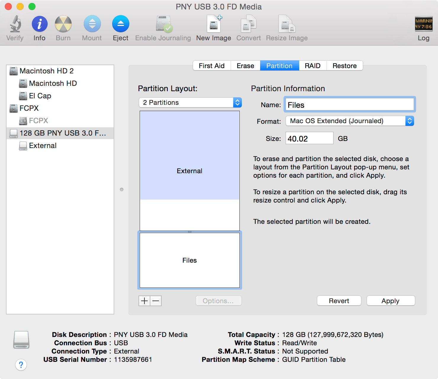 Time Machine Partition created files