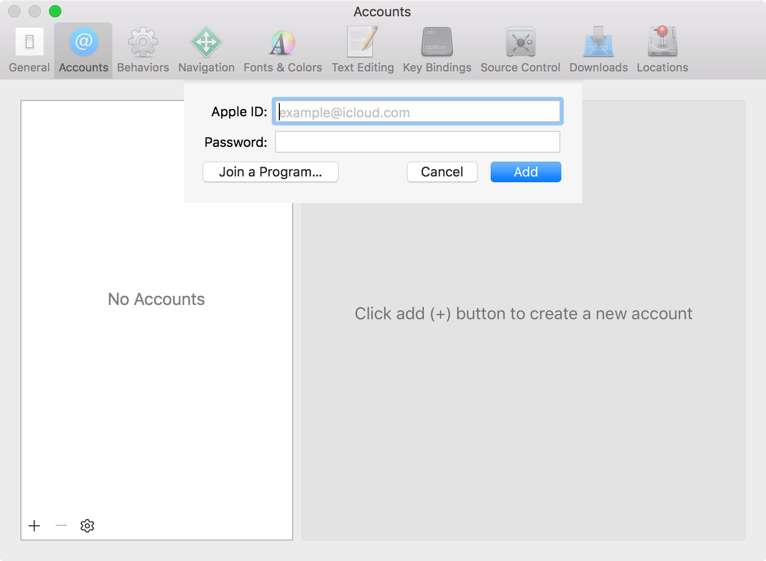 Add Developer Account Xcode 7