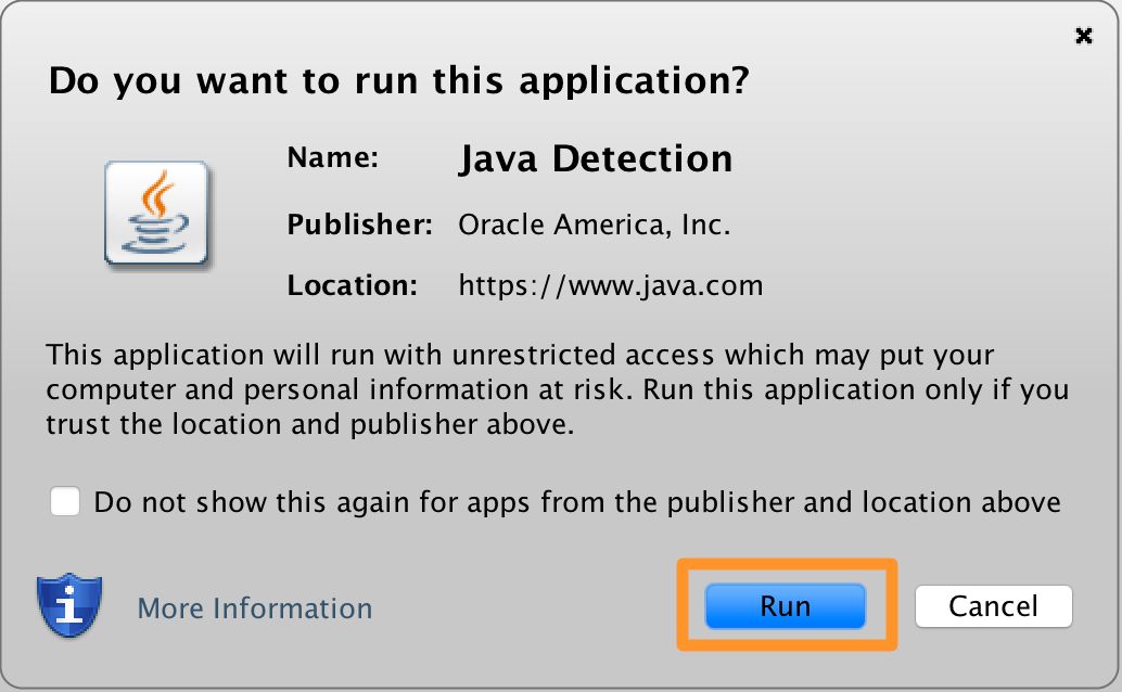 Manually checking for Java updates for your Mac or PC