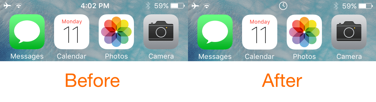 AnalogStatus Analog Clock in iOS Status Bar