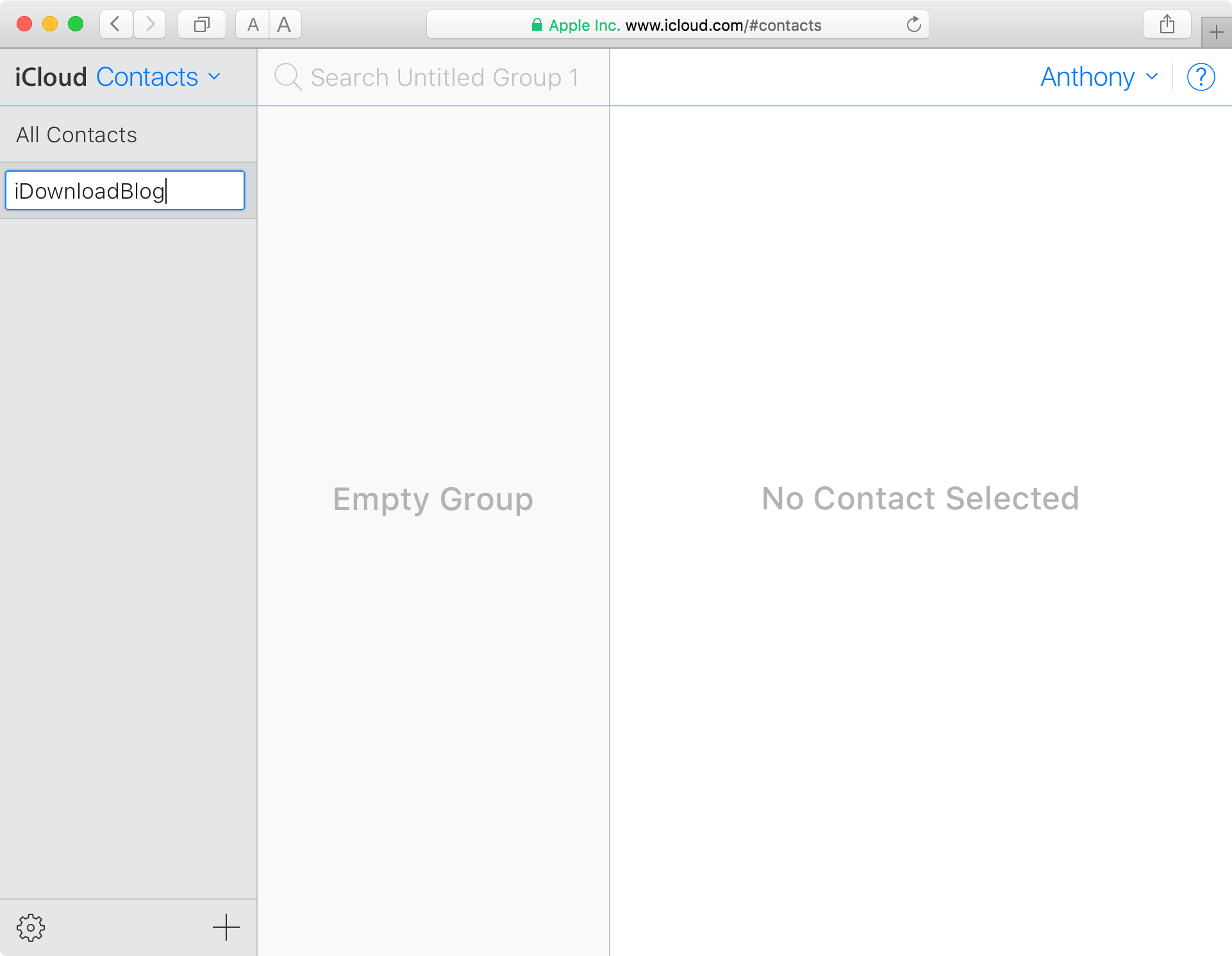 How to create a new contact group on