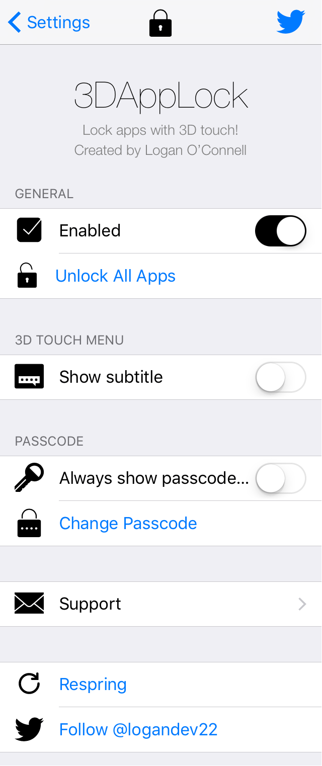 3DAppLock Preferences Pane